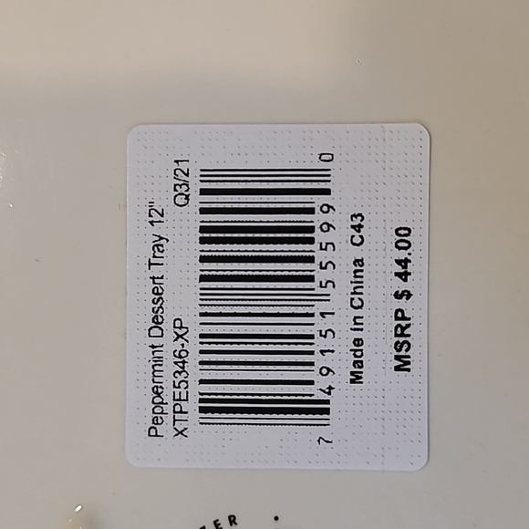 🎄 NIB Spode Peppermint Dessert Tray - Picture 6 of 6